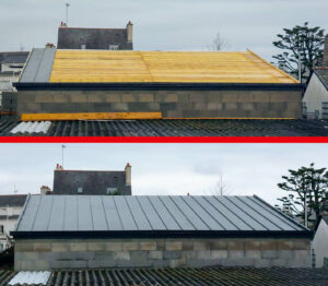 Couverture Bac Alu sur Garage