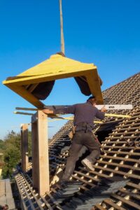 Pose chien assis toiture