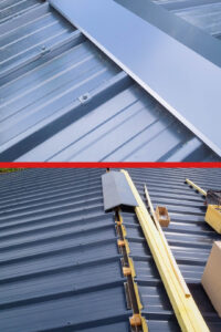 Réalisation faitage ventilé bac acier